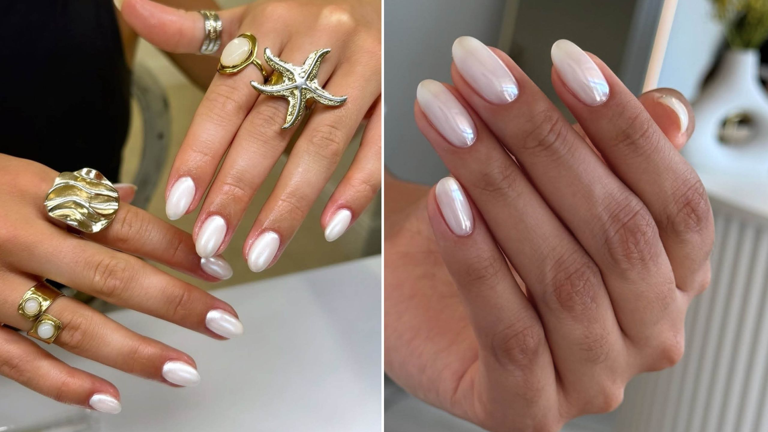 Vanilla Chrome Nails: The Creamy White Manicure Celebrities Are Wearing